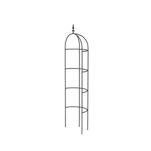 Halber Obelisk mit Spitze Wilk Ø 42 cm H 150 cm silber