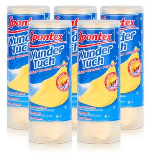 Spontex Wundertuch - Reinigt, Trocknet und Poliert (5er Pack)