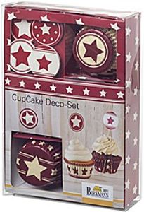 CupCake Deco-Set - Sterne, 36-tlg.