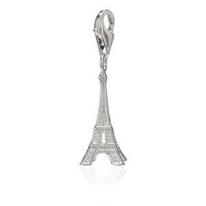Damen Charm-Anhänger Eiffelturm 925 Silber 19x9mm Amulett für Bettelarmband