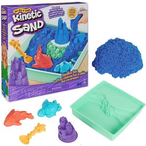 Kinetic Sand plast Kinetic Sand set Zelený hrad + formičky zásobník a příslušenství Spin Master