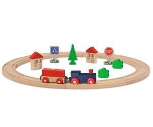 Eichhorn železnice, kruh, koleje, dřevěná železnice, dřevěná hračka, koordinace, motorika, hračka, 20 ks, dřevo, 100001260