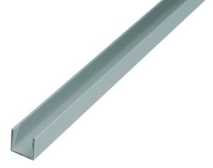 Alberts U-Profil Aluminium, silberfarbig eloxiert 1000 x 8,6 x 12 mm