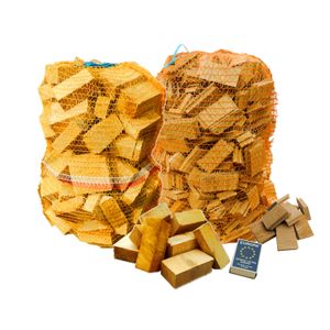 Anzündholz 45dm³ Anzündholz Parkett Eichen-Leisten MIX18kg Transwood