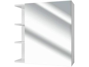 Kúpeľňová zrkadlová skrinka Livinity® Fynn, 62 x 64 cm, biela