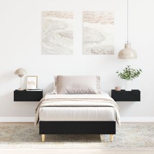 vidaXL Rám postele 90x200 cm čierne dubové drevo