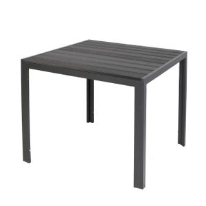 LINDER EXCLUSIV Gartentisch Aluminium Polywood Non Wood 80 x 80 cm schwarz