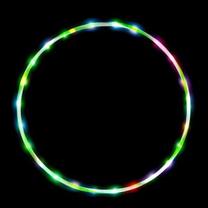 Led Hula Hoop Reifen für Kinder ab 6 Jahre und Erwachsene Fitness Tanzen Übung  Glühen Aufhellen Led Hula Hoops 10 Farben Multiple Light
