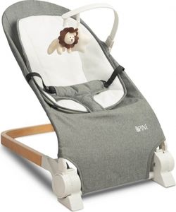 SENSILLO Babywippe mit Spielzeugbogen Babyschaukel Pine - 62x44x63cm - Grau