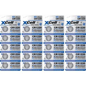 20x XCell Lithium-Knopfzelle CR1220 3V/40mAh (4x 5er-Pack)