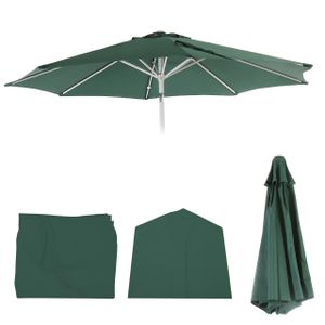 Ersatz-Bezug für Sonnenschirm N19, Sonnenschirmbezug Ersatzbezug, Ø 3m Stoff/Textil 5kg  grün
