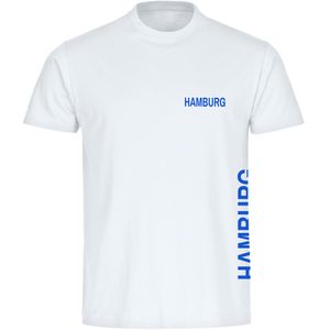 multifanshop Kinder T-Shirt - Hamburg - Brust & Seite, weiß, Größe 164