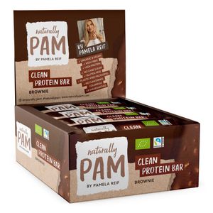 Naturally Pam by Pamela Reif | Clean Protein Bar | Proteinriegel | 12 x 42g | Brownie