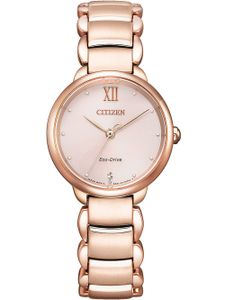 Citizen Damen Eco-Drive Solar Armbanduhr aus Edelstahl mit Edelstahl Band - Elegance - EM0922-81X