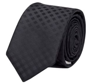 Fabio Farini Mehrere Farben Krawatte 6cm schwarz, Breite:6cm, Farbe:Schwarz kariert