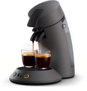 Philips Senseo® Original Plus Kaffee Pad Maschine, Kaffeestärkewahl, Kaffee Boost, aus recyceltem Plastik, Grau (CSA210/50)