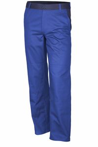 Pracovné nohavice Qualitex 'basic 2-coloured' v kráľovskej modrej/navy, veľkosť: 64 - federálne nohavice BW 240 g - štandardné pracovné nohavice