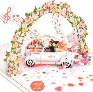 Hochzeitskarte 3D Mit Lichtern Und Musik Pop Up Karte Briefumschlag Notizkarte