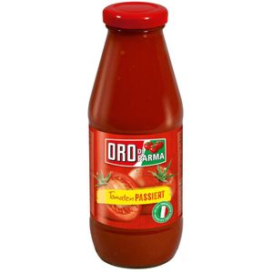 Oro Di Parma passierte Tomaten in der Glasflasche vegan 400ml