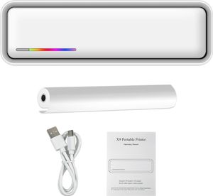 Tiskárna na papír A4, termální tiskárna Bluetooth, 200dpi, baterie 2500mAh, mobilní tiskárna fotografií, šířka 210 mm, s 1 rolí termálního papíru A4, iOS Android