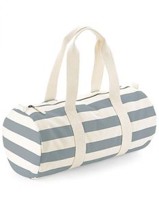 Sporttasche Nautical Barrel Bag - Farbe: Natural/Grey - Größe: 50 x 25 x 25 cm