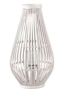 PTMD Laterne Lysia - 25x25x48 cm - Glas - Weiß