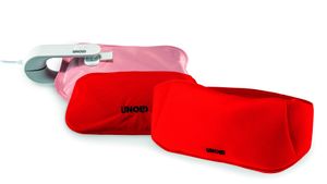 UNOLD 86013 Wärmi - Elektrische Wärmflasche Rot für wohltuende Wärme an Bauch, Rücken, Nacken.