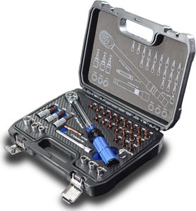 Bituxx Drehmomentschlüssel Motorrad Set 32 tlg. 3/8 Zoll (1/4 Zoll 5-25 Nm) Torque Wrench Schlüssel Satz Fahrradschlüssel Kleiner Mini drehmomentschlüssel Ratsche MS-19127