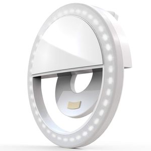 Selfie Licht, Selfie Licht Handy, Ringlicht Handy,  LED Ringleuchte mit 3 Stuff Helligkeit, USB Wiederaufladbar Selfie Ring Licht für Alle Handy/Tablet und Fotos