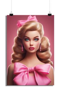 Barbie Poster - Pink Poster - Kinderzimmer Poster - Klassisches Poster - 61x91cm - Perfekt zum Einrahmen