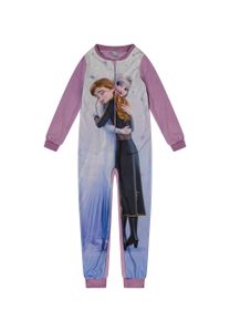 Frozen - Die Eiskönigin Fleece Jumpsuit Schlafanzug Kinder Mädchen                        , Größe Kids:122-128