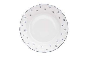 Dezertný tanier, český porcelán, Verona, 17 cm, modrá valbela, G. Benedikt