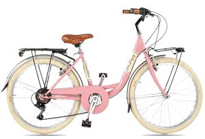 Via Veneto By Canellini Retrò vintage Fahrrad Mädchen 24" Rosa