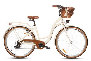 GOETZE Mood ALU 28 Zoll 7 Gang Damenfahrrad City Bike Tiefeinsteiger mit Korb