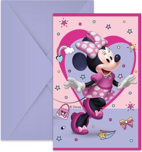 Zaproszenia Myszka Minnie Junior 6szt
