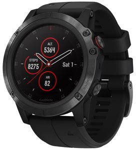 Garmin 010-01989-01 fenix 5X Plus Saphir GPS Multisport Smartwatch Schwarz