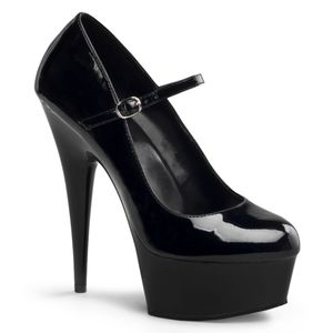 DELIGHT-687 Damen Pumps von Pleaser, Schwarz  , EU 40, US 10