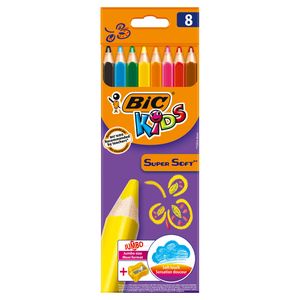 BIC, Kredki ołówkowe SuperSoft, 8 sztuk