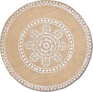 Zeller Present 27035 Tischset Mandala Leinen Ø 38 cm, natur (1 Stück) Zeller Present 27035 Tischset Mandala Leinen Ø 38 cm, natur (1 Stück)