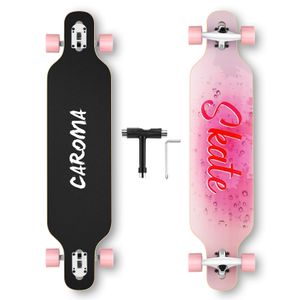 Caroma Longboard 41 Zoll Komplettes Skateboard Cruiser mit ABEC-11 Kugellagern für Mädchen Jungen Anfänger Erwachsene & T-tool
