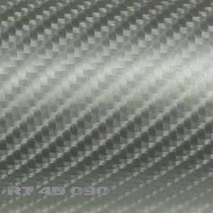 (6,57€/m²) Rapid Teck® 4D Carbon Folie Glanz Silbergrau Autofolie 152 cm Breite Laufmeterware selbstklebende Folie mit Luftkanälen Auto Folie Carbonfolie Hologramm