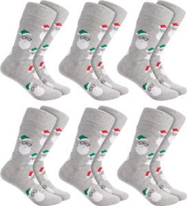 BRUBAKER 6 párov vianočných ponožiek pre mužov a ženy - Funny Christmas socks, Father Christmas beards, veľkosť 35-40