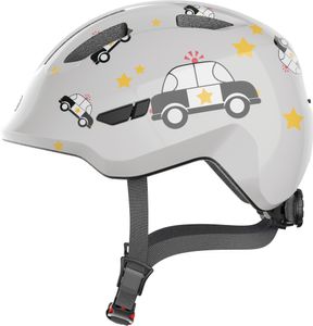 ABUS Kinderhelm Smiley 3.0 - Fahrradhelm mit tiefer Passform, kindergerechten Designs & Platz für einen Zopf - für Mädchen und Jungs - Grau mit Auto-Muster, Größe S (45-50 cm) ABUS Kinderhelm Smiley 3.0 - Fahrradhelm mit tiefer Passform, kindergerechten Designs & Platz für einen Zopf - für Mädchen und Jungs - Grau mit Auto-Muster, Größe S (45-50 cm)