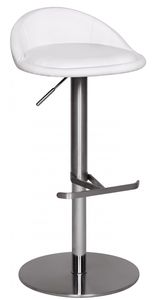 Odolná barová stolička M1 z nerezové oceli Bílá barová stolička Moderní stolička