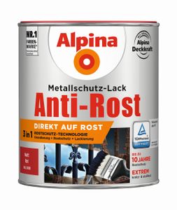 Alpina Metallschutz-Lack Anti-Rost 750 ml rot matt