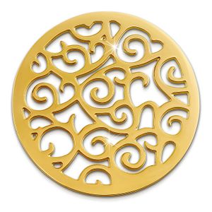 Amello Coins gold 30 mm Einleger Edelstahl vergoldet Coin Ornament Damen ESC505Y