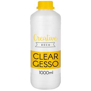 Creative Deco Professionell Klar Gesso | 1L | Perfekte Grundierung für Malerei | Ideal für Acryl-Farben, Öl-Farben, Pouring, Decoupage, Finnabair