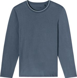 Schiesser Herren Langarmshirt Rundhals jeansblau 48