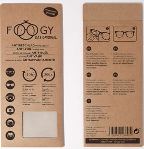Foogy Brillen Antibeschlag- und Reinigungstuch Mikrofaser retail Foogy Brillen Antibeschlag- und Reinigungstuch Mikrofaser retail
