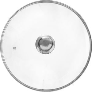 Skleněná poklice ORION s nerezovým kroužkem pro hrncovou pánev ze žáruvzdorného skla Ø 28 cm